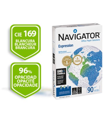 Papel fotocopiadora navigator din a4 90 gramos paquete de 500 hojas