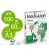 Papel fotocopiadora navigator din a3 80 gramos papel multiuso ink jet y laser paquete de 500 hojas