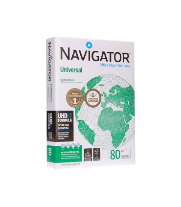 Papel fotocopiadora navigator din a4 80 gramos paquete de 500 hojas