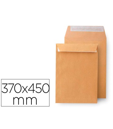 Sobre liderpapel k 36 bolsa kraft 370x450 mm caja de 100 unidades