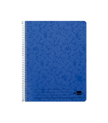 Cuaderno espiral liderpapel folio 100h cuadro 4mm tapa azul con margen 70 gr