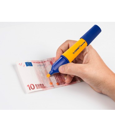 Rotulador q connect money tester detector de billetes falsos