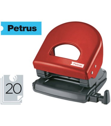 Taladrador petrus 62 color rojo capacidad 20 hojas