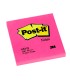 Bloc de notas adhesivas quita y pon post it 76x76 mm fucsia neon con 100 hojas