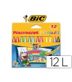 Lapices cera plastidecor peques caja de 12 colores surtidos