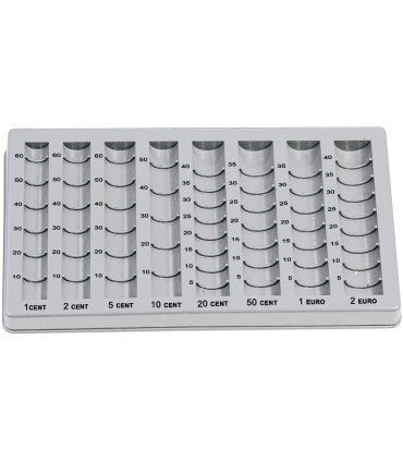 Bandeja portamonedas liderpapel plastico color gris275x155x24 35 mm