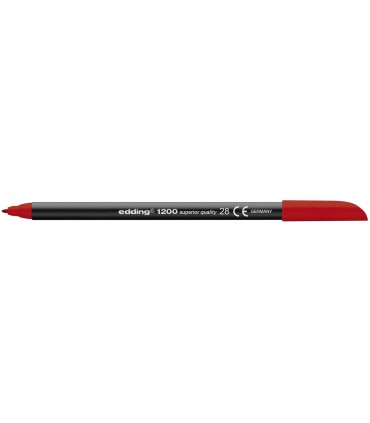 Rotulador edding punta fibra 1200 rojo ingles n28 punta redonda 05 mm