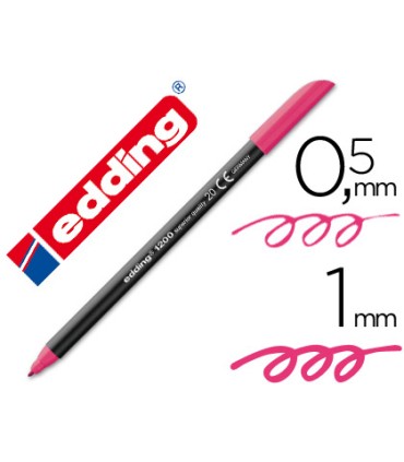 Rotulador edding punta fibra 1200 magenta n20 punta redonda 05 mm