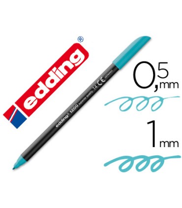 Rotulador edding punta fibra 1200 azul turquesa n14 punta redonda 05 mm