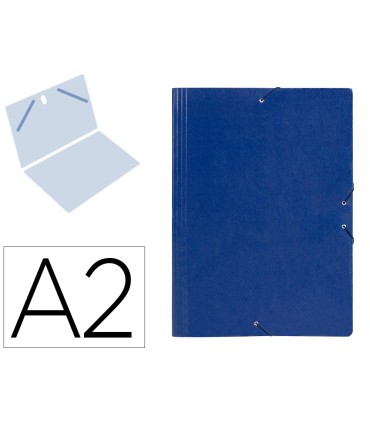 Carpeta planos liderpapel a2 carton gofrado n 12 azul