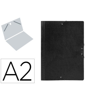 Carpeta planos liderpapel a2 carton gofrado n 12 negro