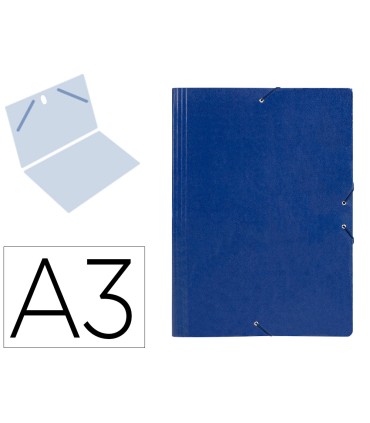 Carpeta planos liderpapel a3 carton gofrado n 12 azul