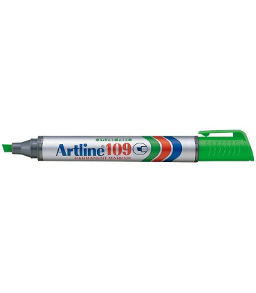 Rotulador artline marcador permanente 109 verde punta biselada