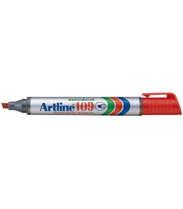 Rotulador artline marcador permanente 109 rojo punta biselada