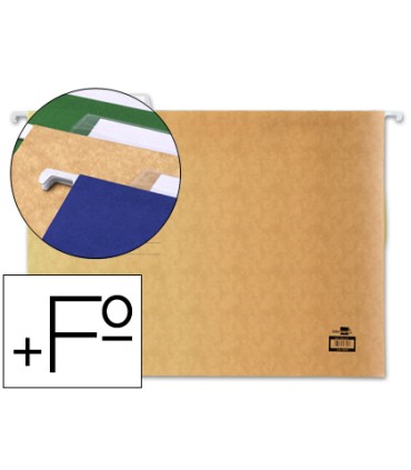 Carpeta colgante liderpapel folio prolongado kraft