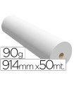 Papel reprografia para plotter 914mmx50mt 90gr impresion ink-jet