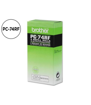 Repuesto fax t104 106 brother de transferencia termica 4 bobinas duracion 140 paginas