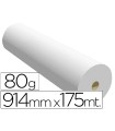 Papel reprografia para plotter 914mmx175mt 80gr