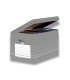 Cajon elba carton color gris para 5 cajas archivo definitivo 345x450x280mm