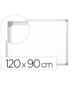 Pizarra blanca q-connect lacada magnetica marco de aluminio 120x90 cm