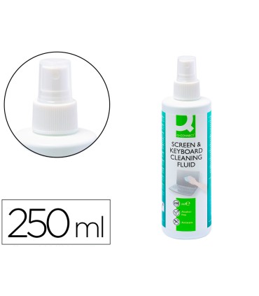 Spray q connect limpiador de pantallas y teclados bote de 250 ml