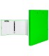 Carpeta de 4 anillas 25mm redondas liderpapel folio carton forrado paper coat verde claro con miniclip y solapas