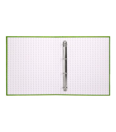 Carpeta de 4 anillas 25mm mixtas liderpapel folio cartonforrado paper coat verde frosty