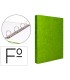 Carpeta de 4 anillas 25mm mixtas liderpapel folio cartonforrado paper coat verde frosty