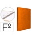 Carpeta de 4 anillas 25mm mixtas liderpapel folio carton forrado paper coat naranja