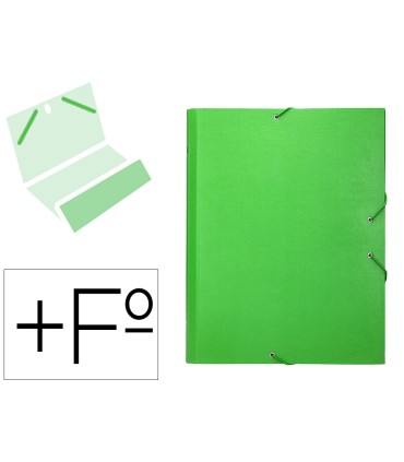 Carpeta clasificadora liderpapel 12 departamentos folio prolongado carton forrado verde claro