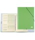 Carpeta clasificadora liderpapel 12 departamentos folio prolongado carton forrado verde claro