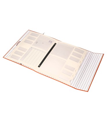 Carpeta clasificadora liderpapel 12 departamentos folio prolongado carton forrado naranja