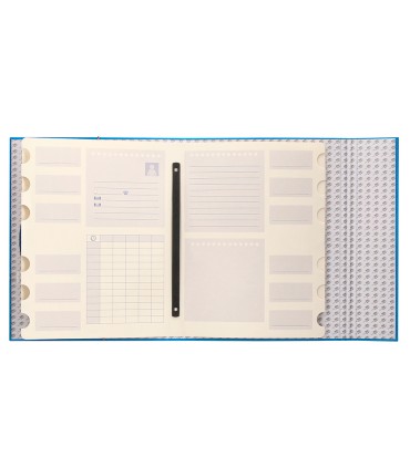 Carpeta clasificadora liderpapel 12 departamentos folio prolongado carton forrado celeste