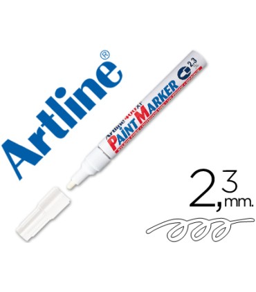 Rotulador artline marcador permanente ek 400 xf blanco punta redonda 23 mm metal caucho y plastico