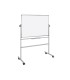 Pizarra blanca q connect doble cara melamina marco de aluminio 120x90 cm giratoria