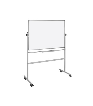 Pizarra blanca q connect doble cara melamina marco de aluminio 120x90 cm giratoria