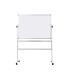 Pizarra blanca q connect doble cara melamina marco de aluminio 120x90 cm giratoria