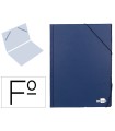 Carpeta liderpapel gomas folio sencilla pvc azul