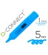 Rotulador q connect fluorescente azul punta biselada