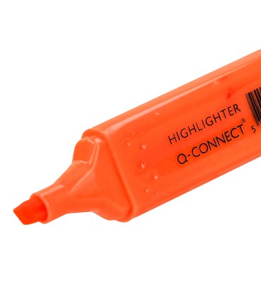 Rotulador q connect fluorescente naranja punta biselada