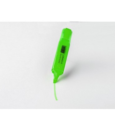 Rotulador q connect fluorescente verde punta biselada