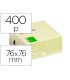 Bloc de notas adhesivas quita y pon q connect 76x76 mm amarillo con 400 hojas