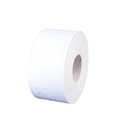 Papel higienico jumbo 2 capas celulosa pura rollo de 91 mt para dispensador 925