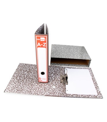 Caja archivador liderpapel classic red a4 gris