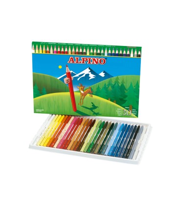 Lapices de colores alpino 659 caja de 30 colores largos