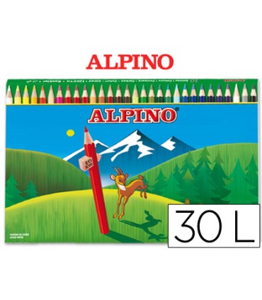 Lapices de colores alpino 659 caja de 30 colores largos