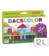 Lapices cera dacscolor caja de 12 colores