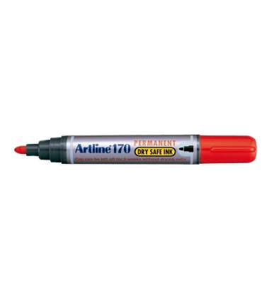 Rotulador artline marcador permanente 170 rojo punta redonda 2 mm antisecado