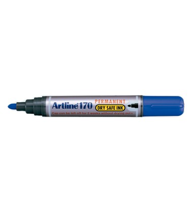 Rotulador artline marcador permanente 170 azul punta redonda 2mm antisecado