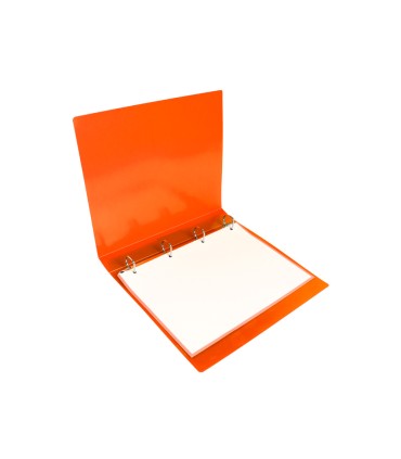 Carpeta liderpapel 4 anillas 25 mm mixtas 43431 polipropileno din a4 naranja serie frosty